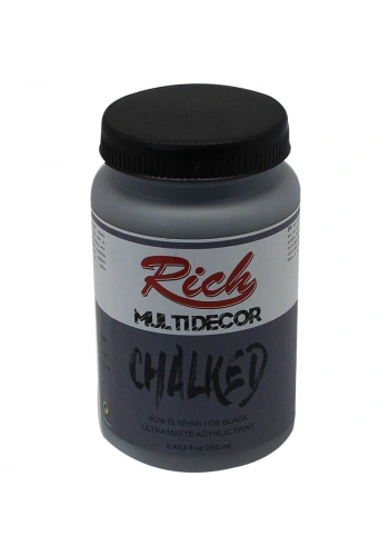 Rich Multi Decor Chalked Akrilik Boya 250 cc. 4576 İS SİYAHI