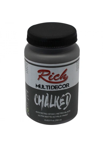 Rich Multi Decor Chalked Akrilik Boya 250 cc. 4578 RETRO SİYAH