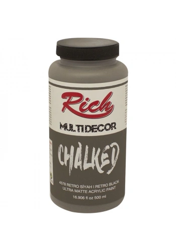 Rich Multi Decor Chalked Akrilik Boya 500 cc. 4578 RETRO SİYAH