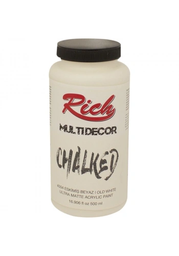 Rich Multi Decor Chalked Akrilik Boya 500 cc. 4504 ESKİMİŞ BEYAZ
