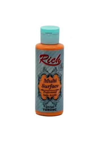 Rich Multi Surface Akrilik Boya 120ml 2134 Turuncu