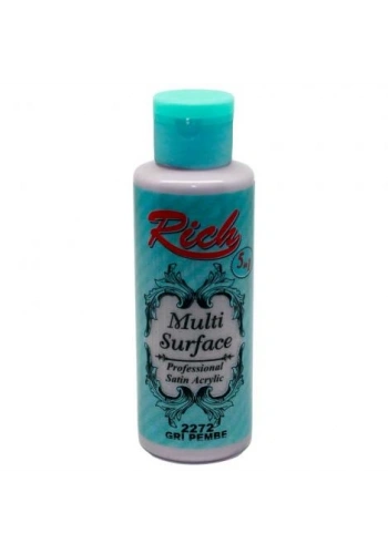 Rich Multi Surface Akrilik Boya 120ml 2272 Gri Pembe