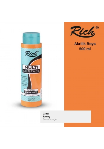 Rich Multi Surface Akrilik Boya 500ml 2134 Turunç