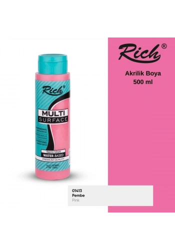 Rich Multi Surface Akrilik Boya 500ml 2142 Pembe