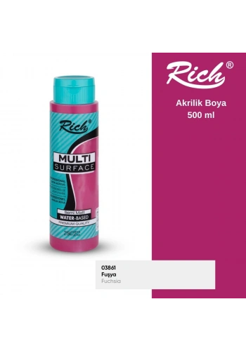 Rich Multi Surface Akrilik Boya 500ml 2154 Fuşya