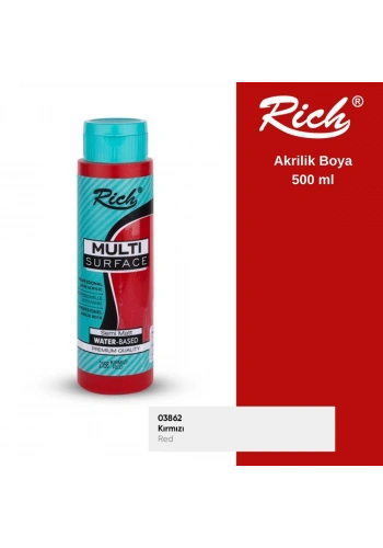 Rich Multi Surface Akrilik Boya 500ml 2158 Kırmızı