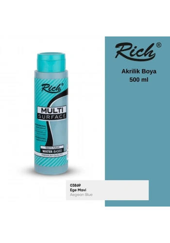 Rich Multi Surface Akrilik Boya 500ml 2189 Ege Mavi
