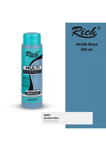 Rich Multi Surface Akrilik Boya 500ml 2190 Karolina Mavi