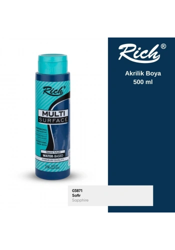 Rich Multi Surface Akrilik Boya 500ml 2194 Safir