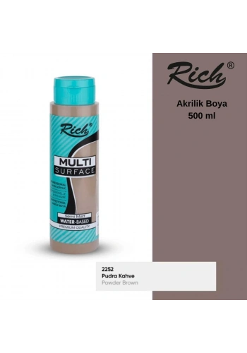 Rich Multi Surface Akrilik Boya 500ml 2252 Pudra Kahve
