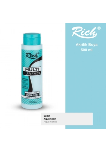 Rich Multi Surface Akrilik Boya 500ml 2302 Akuamarin