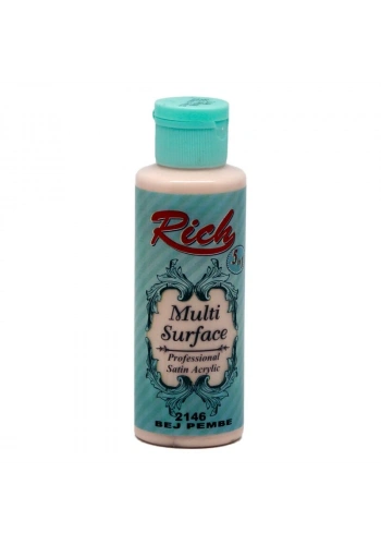 Rich Multi Surface Her Yüzey İçin Akrilik Boya 120 cc. 2146 BEJ PEMBE