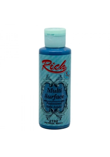 Rich Multi Surface Her Yüzey İçin Akrilik Boya 120 cc. 2192 PETROL MAVİ