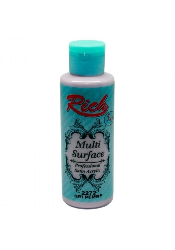 Rich Multi Surface Her Yüzey İçin Akrilik Boya 120 cc. 2272 GRİ PEMBE