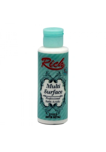 Rich Multi Surface Her Yüzey İçin Akrilik Boya 120 cc. 2102 ANTİK BEYAZ