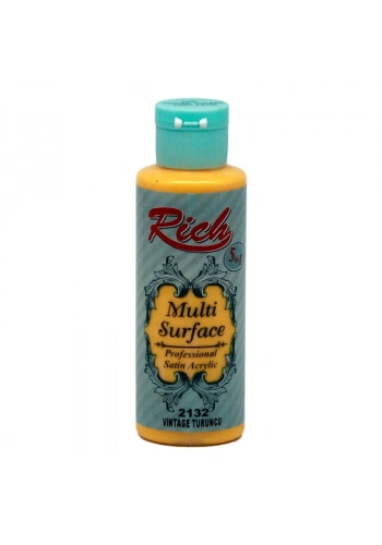 Rich Multi Surface Her Yüzey İçin Akrilik Boya 120 cc. 2132 VINTAGE TURUNCU
