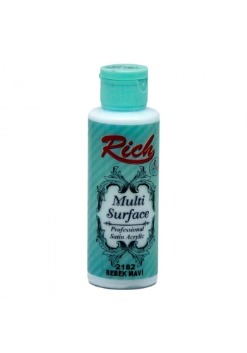 Rich Multi Surface Her Yüzey İçin Akrilik Boya 120 cc. 2182 BEBEK MAVİ