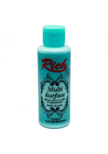 Rich Multi Surface Her Yüzey İçin Akrilik Boya 120 cc. 2302 AKUAMARİN