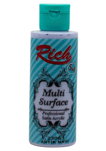 Rich Multi Surface Her Yüzey İçin Akrilik Boya 120 cc. 2306 ANTİK MAVİ