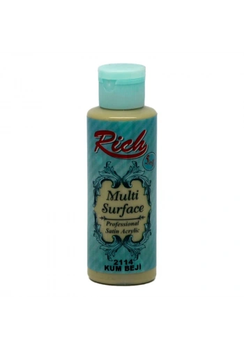 Rich Multi Surface Her Yüzey İçin Akrilik Boya 120 cc. 2114 KUM BEJİ