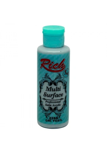 Rich Multi Surface Her Yüzey İçin Akrilik Boya 120 cc. 2288 GRİ YEŞİL