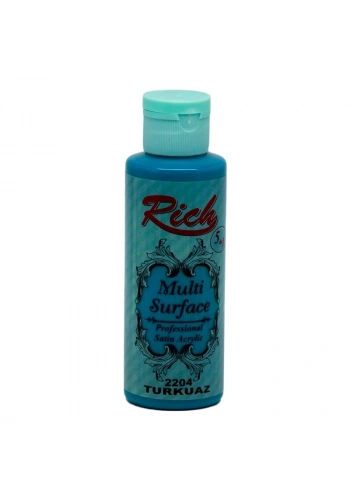 Rich Multi Surface Her Yüzey İçin Akrilik Boya 120 cc. 2204 TURKUAZ