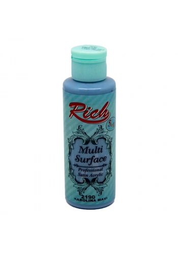 Rich Multi Surface Her Yüzey İçin Akrilik Boya 120 cc. 2190 KAROLİNA MAVİ