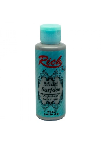 Rich Multi Surface Her Yüzey İçin Akrilik Boya 120 cc. 2242 ANTİK GRİ
