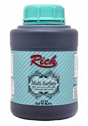 Rich Multi Surface Her Yüzey İçin Akrilik Boya 1750 gr. 2238 SİYAH