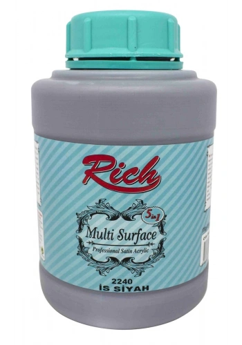 Rich Multi Surface Her Yüzey İçin Akrilik Boya 1750 gr. 2240 İS SİYAHI