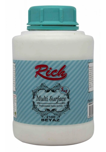 Rich Multi Surface Her Yüzey İçin Akrilik Boya 1750 gr. 2100 BEYAZ