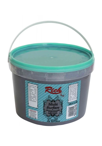 Rich Multi Surface Her Yüzey İçin Akrilik Boya 2500 ml. 2240 İS SİYAHI