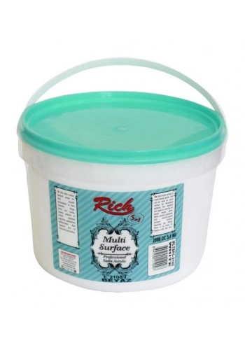 Rich Multi Surface Her Yüzey İçin Akrilik Boya 2500 ml. 2100 BEYAZ