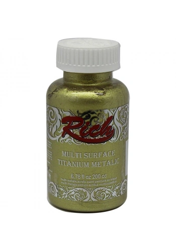 Rich Multi Surface Titanium Metalik Boya 200 cc. 2518 BEYAZ ALTIN