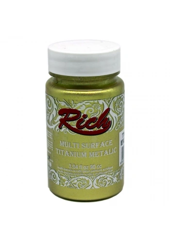 Rich Multi Surface Titanium Metalik Boya 90 cc. 2518 BEYAZ ALTIN