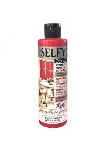Rich Selfy Decor Vernikli Boya 240 cc 826 İTALYAN KIRMIZI
