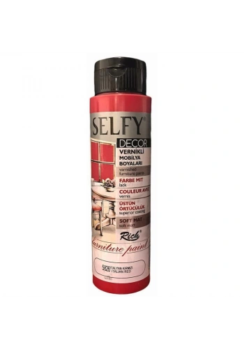 Rich Selfy Decor Vernikli Boya 500 cc 5826 İTALYAN KIRMIZI