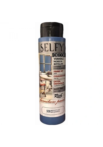 Rich Selfy Decor Vernikli Boya 500 cc 5836 NAPOLYON MAVİ