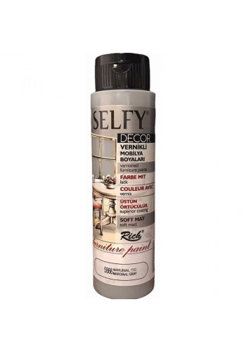 Rich Selfy Decor Vernikli Boya 500 cc 5866 MARJİNAL GRİ