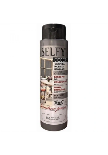 Rich Selfy Decor Vernikli Boya 500 cc 5870 ROYAL GRİ