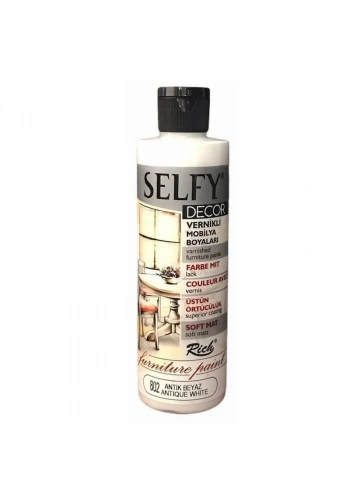 Rich Selfy Decor Vernikli Mobilya Boya 240cc 802 Antik Beyaz
