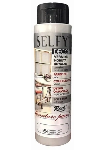 Rich Selfy Decor Vernikli Mobilya Boya 500cc 5864 Country Gri