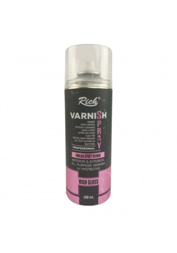 Rich Solvent Bazlı Sprey Vernik 400ml High Gloss Parlak