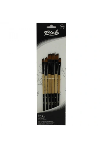 Rich Yan Kesik Fırça Seti 6lı