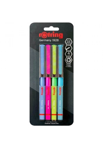 Rotring Liner Keçe Uçlu Kalem 4 Lü Bls Canlı Renk