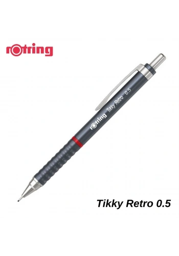Rotring Tikky Versatil Uçlu Kalem 0.5mm Retro Metalik Gri
