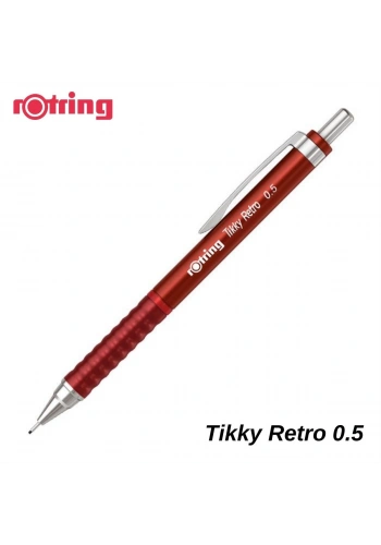 Rotring Tikky Versatil Uçlu Kalem 0.5mm Retro Metalik Kırmızı