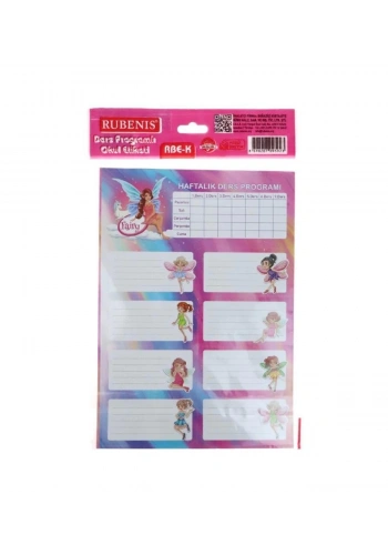 RUBENIS OKUL ETİKETİ 3 LÜ KIZ ÇOCUK MODEL RBE-K