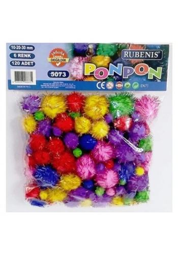 Rubenis Pon Pon 6 Renk Karışık Metalik 5073