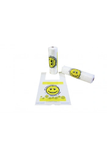 Rulo Hışır Poşet Smile Baskılı Orta Boy ( 125 Adet )